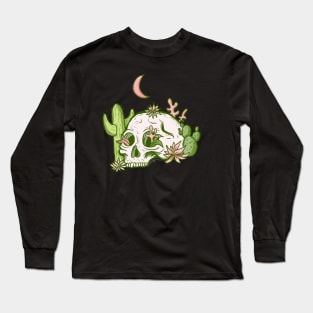 Desert Skull and Cactus Long Sleeve T-Shirt